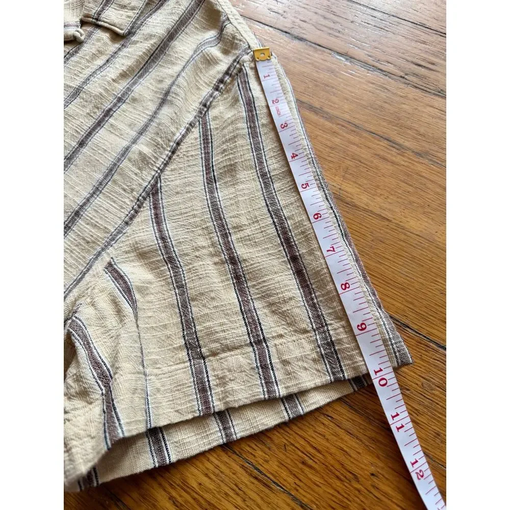 BANANA REPUBLIC Yellow Textured Striped Summer Button Down Shirt sz XL (NWT)